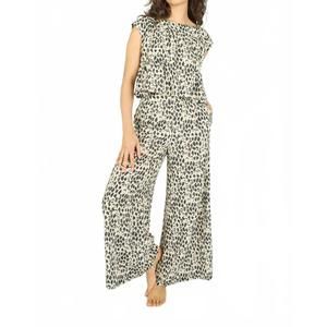 NEW TRAFFIC PEOPLE evie print trouser in black